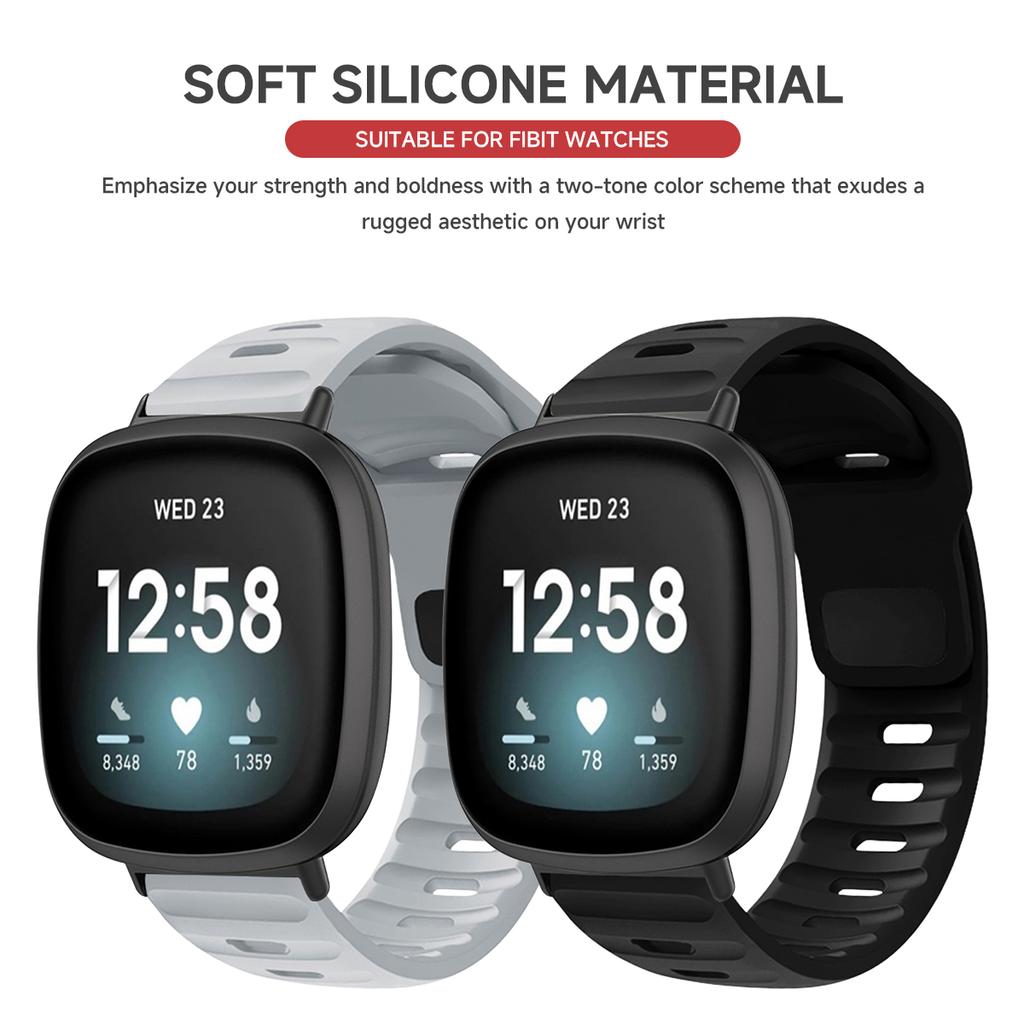 Ремешок для Fitbit Versa 4/Versa3/ Versa 2/Versa Спортивный силиконовый ремешок для запястья для Fitbit Versa Lite/Sense/Sense2 Band corre