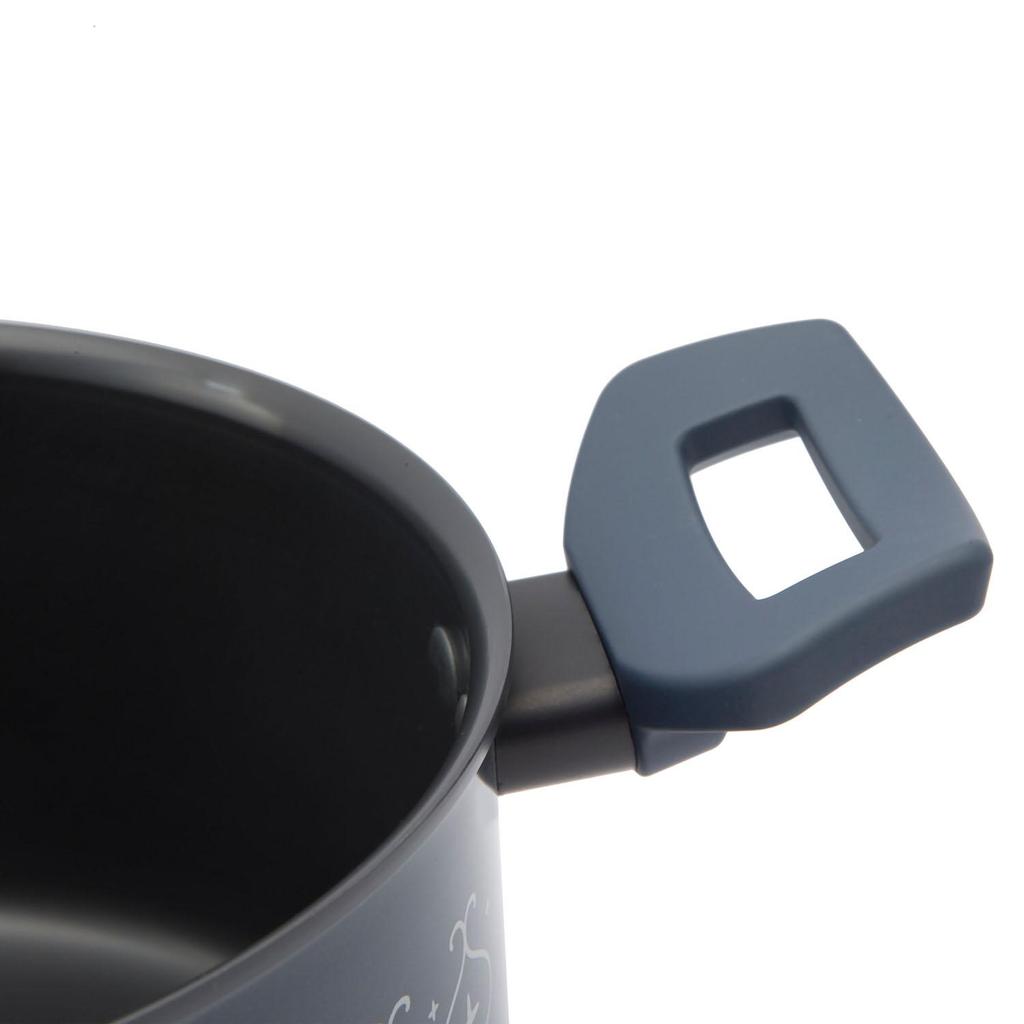 Кастрюля и кастрюля Lassiette Sizzle Induction с антипригарным покрытием (18см, 20см) Можно мыть в посудомоечной машине Синий