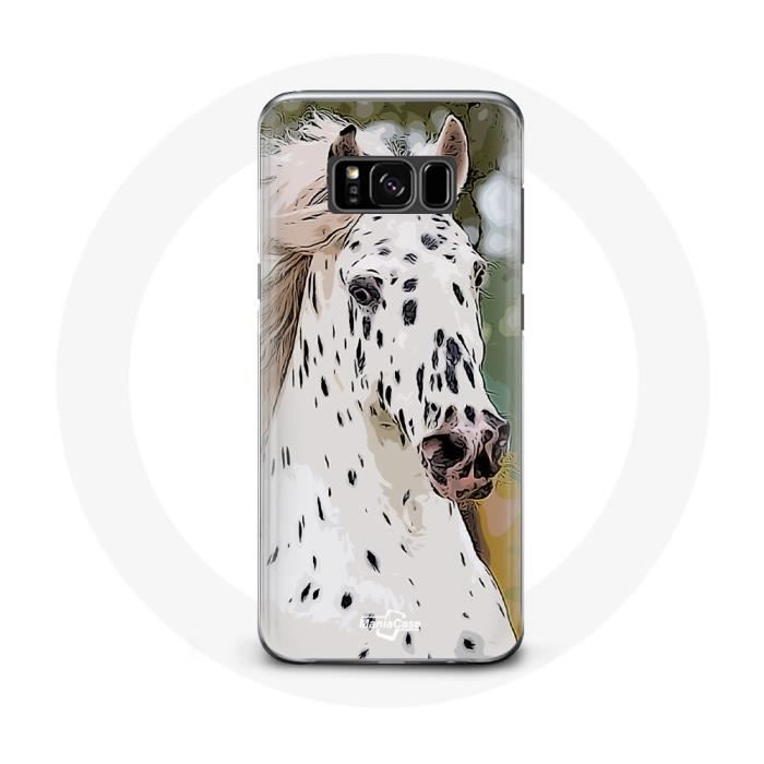 Coque pour Samsung Galaxy S8 Plus Appaloosa Cheval blanc