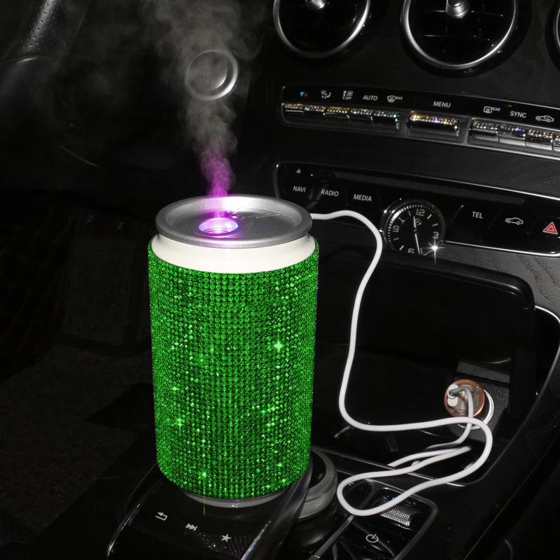 Автомобильный увлажнитель Diamond Crystal со светодиодной подсветкой, настольные увлажнители, портативный USB-мини-освежитель воздуха, автомобильные аксессуары для женщин