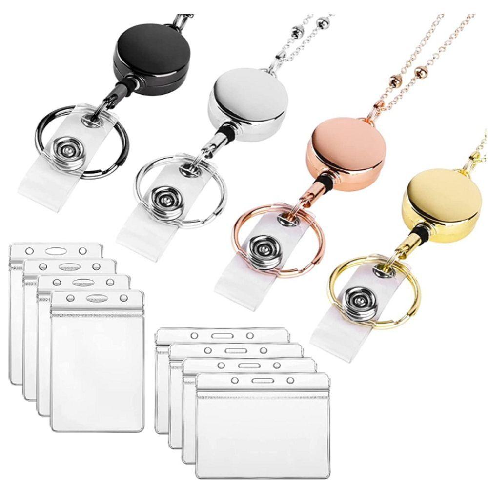 Chain Office Supplies Badge Reel Lanyard With Necklace With ID Card Holders Name Card Badge Holder