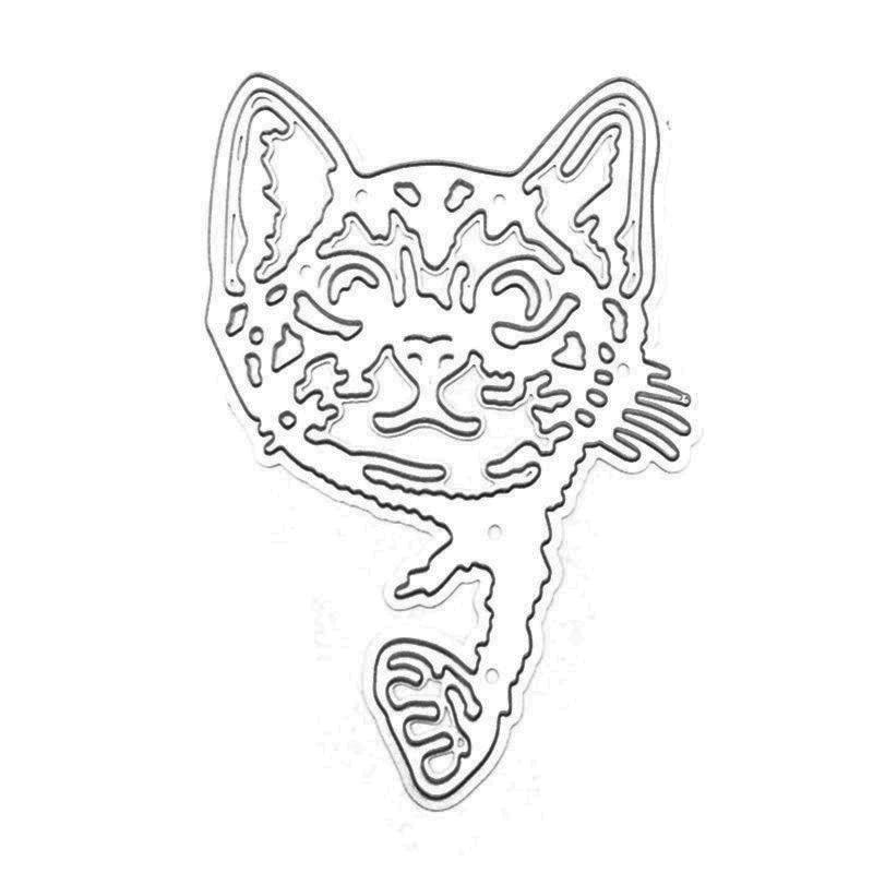 Непослушный котенок дизайн шаблон металлический трафарет для DIY Скрапбукинг альбом фото тиснение бумажная карта ремесленный декор