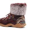 Johnature Handmade Genuine Leather Printed Short Boots With Plush Warm Comfortable Snow Boots Women Shoes