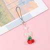 Y2K милый бант вишневый шнурок для телефона милая летняя цепочка для мобильного телефона для девочек корейский бисерный брелок для мобильного телефона