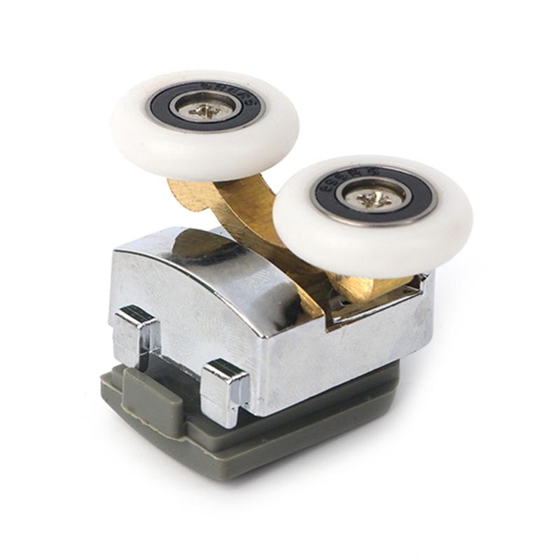 Набор из 4 изогнутых роликов для душевой двери 23/25 мм верхние и нижние колеса для стеклянной двери душа тихие ролики для душевой двери замена