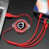 Автомобильный телескопический 3-в-1 USB Type C зарядный кабель, мультизарядное устройство для Volvo ES90 EC40 EX40 EM90 XC90 V90 V60 XC60 V40 S80 S60 S90