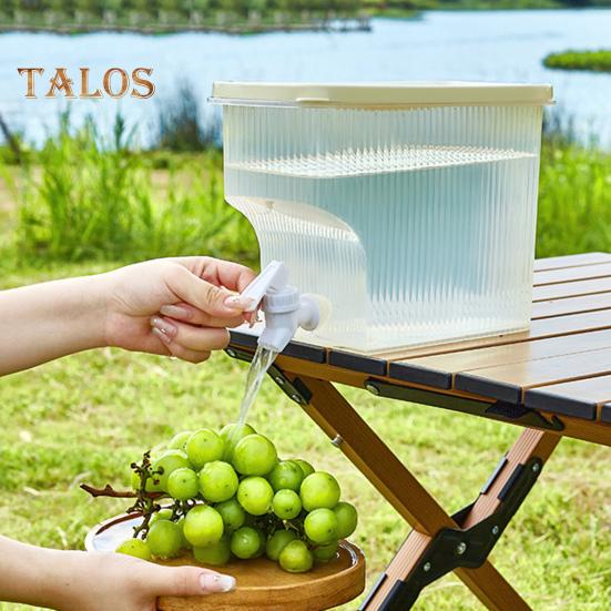 3.9L Water Dispenser with Faucet Leakproof Iced Tea Pitcher for Fridge BPA-Free Juice Container for Summer Drinks