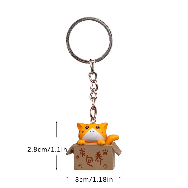 Креативный милый маленький кошачий брелок для ключей для женщин и мужчин, брелок для ключей, сумка, автомобильные подвески