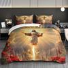 3pcs Comfortable Angel Theme Duvet Cover Set Soft High-Definition Digital Print Perfect Gift Soft Breathable 100% Polyester