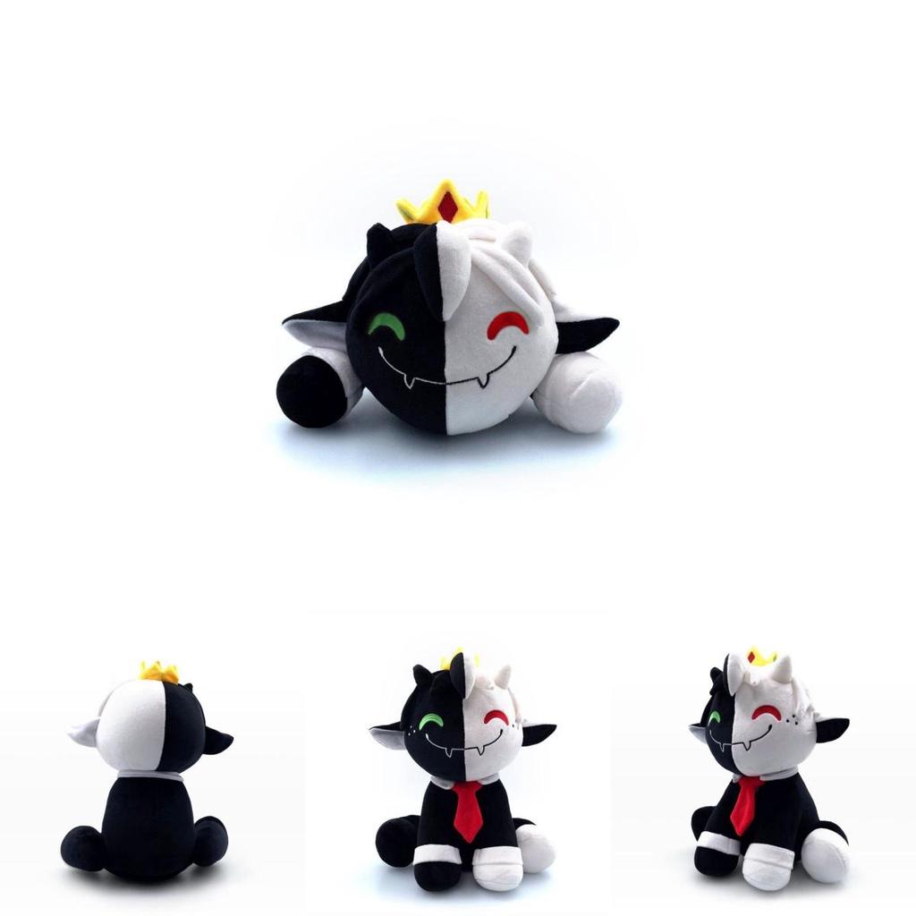 Charming New Ranboo Sit Cute Plush Toy Black And White Sheep Doll For Home Decor