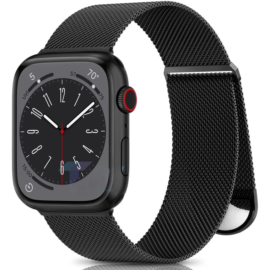 Металлический ремешок с миланской петлей для Apple Watch Ultra Band 49 мм, 42 мм, 44, 45, 41 мм, стальная сетка, магнитная для iWatch Series 9/8/7/6/5/4/3/SE