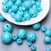100-10Pcs 6-16mm Turquoise Round Pine-bead Costume Jewelry DIY Necklace Bracelet Making Accessories