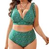 Three-piece New Sexy Suit Split Swimsuit Color Printed Large Size Swimsuit