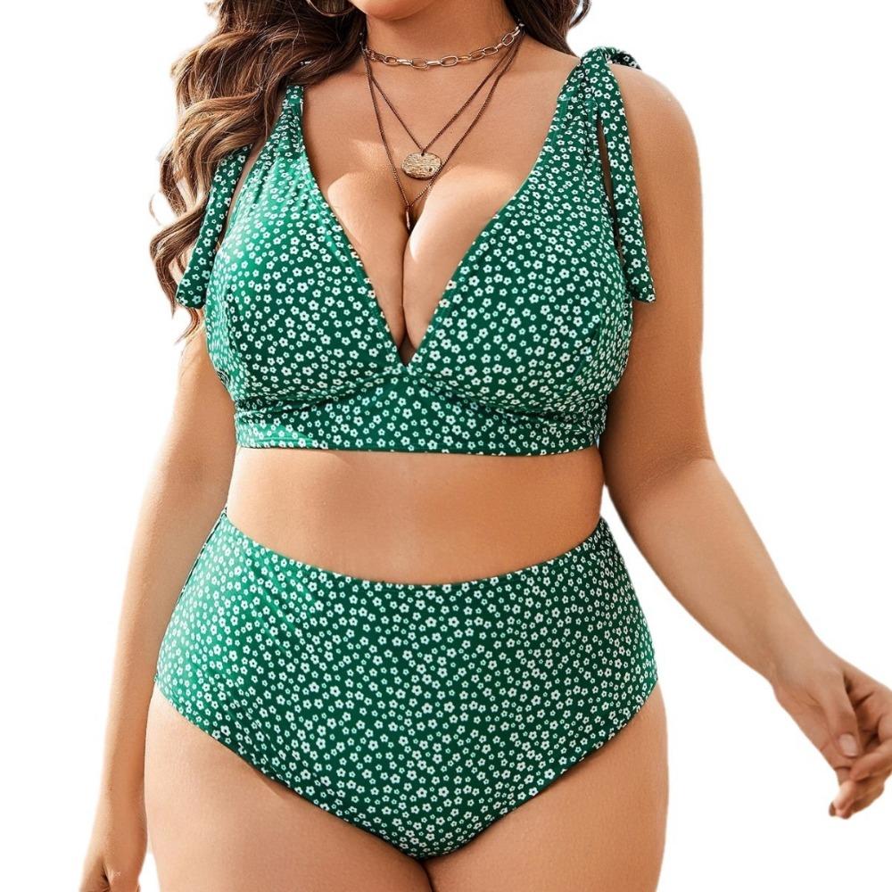 Three-piece New Sexy Suit Split Swimsuit Color Printed Large Size Swimsuit