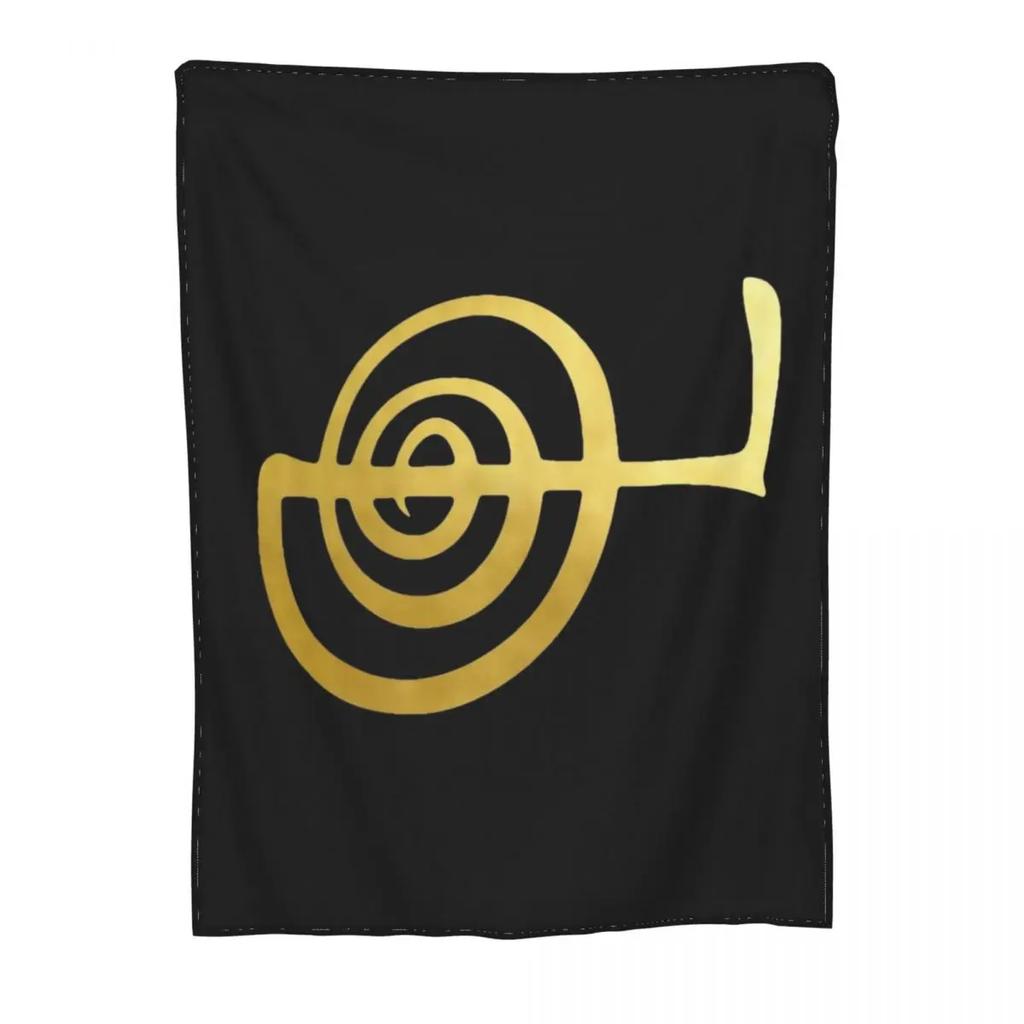 Reiki Healing CHO KU REI The Power Symbol Gold Spiritual Element Throw Blanket Thermal Bed Designers Retros Blankets