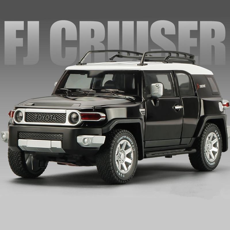 1/24 Toyota Fj Cruiser Внедорожник Модель Автомобиля из Сплава Литье под Давлением Металл Внедорожные Машины Модель Автомобиля Симуляция Звук Свет Детские Игрушки Подарок