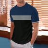 Простые модные полосатые футболки для мужчин, летние повседневные футболки с коротким рукавом и 3D-принтом, свободные дышащие пуловеры с круглым вырезом, топы