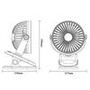 ABS Clip On Fan Portable USB Rechargeable Fan Mini Desk Fan  Baby Stroller