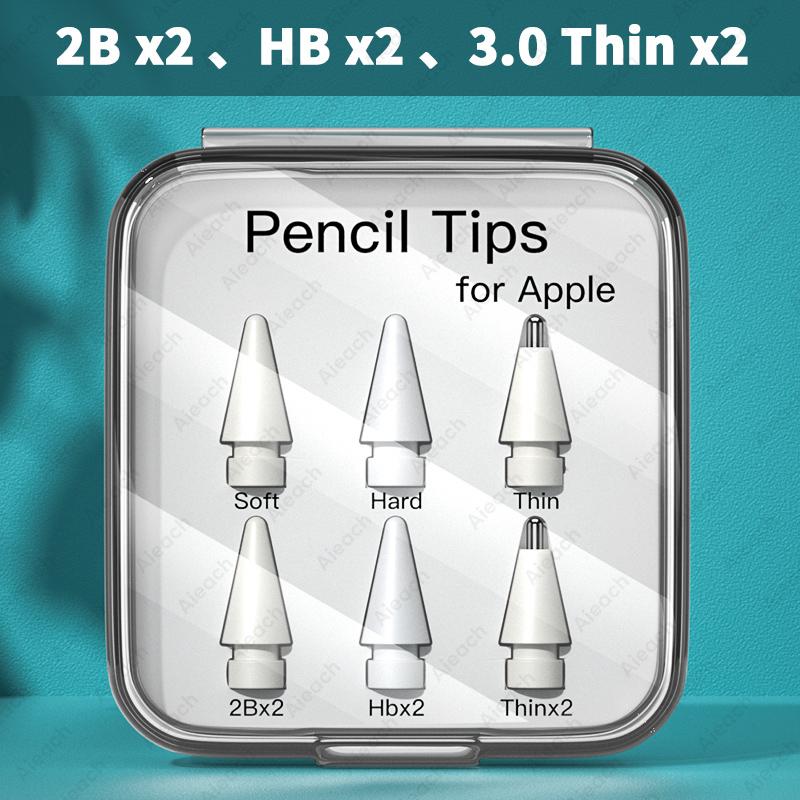 For Apple Pencil 1st 2nd 3rd USB-C Pro Tip For Apple Pencil Pen Nib Double Layer 2B HB 2.0 3.0 Soft Hard iPad Pencil Accessories