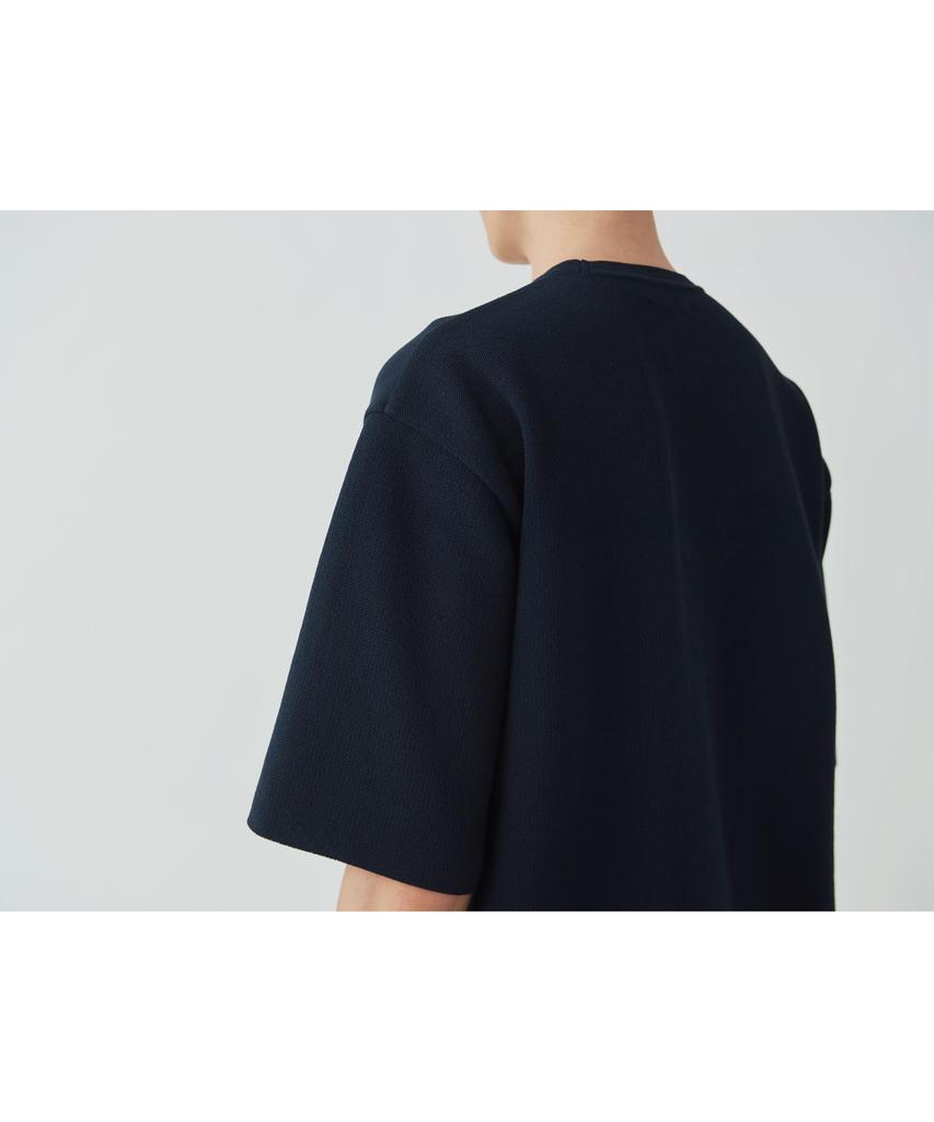 Snow Peak Вязаный пуловер короткая футболка XL Co/Pe KN-25SU002 Футболка, рукав, рубашка, мужская, женская, ТЕМНО-СИНИЙ,