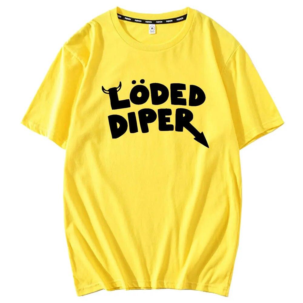 LODED DIPER DIARY OF A WIMP KID Tshirt Unisex Brand Teeshirt Unisex Summer Cotton T Shirt Short Sleeve Oversized Harajuku Unisex T-shirt