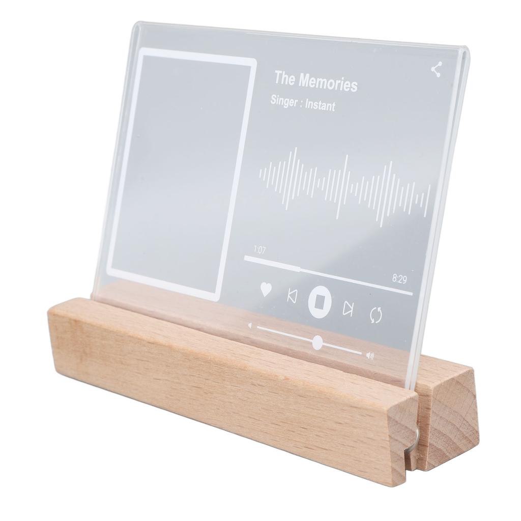 3-дюймовая подставка для музыкальных инструментов с подсветкой Мини-фоторамка Прозрачная акриловая светоизлучающая фоторамка