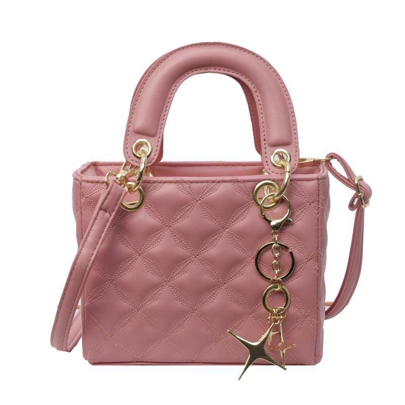 Сумка женская Xiaoxiangfeng Модная женская сумка Осень и зима Глянцевая сумка через плечо Нишевая Простая Портативная Ромбовидная Темперамент Принцесса Диана Сумка