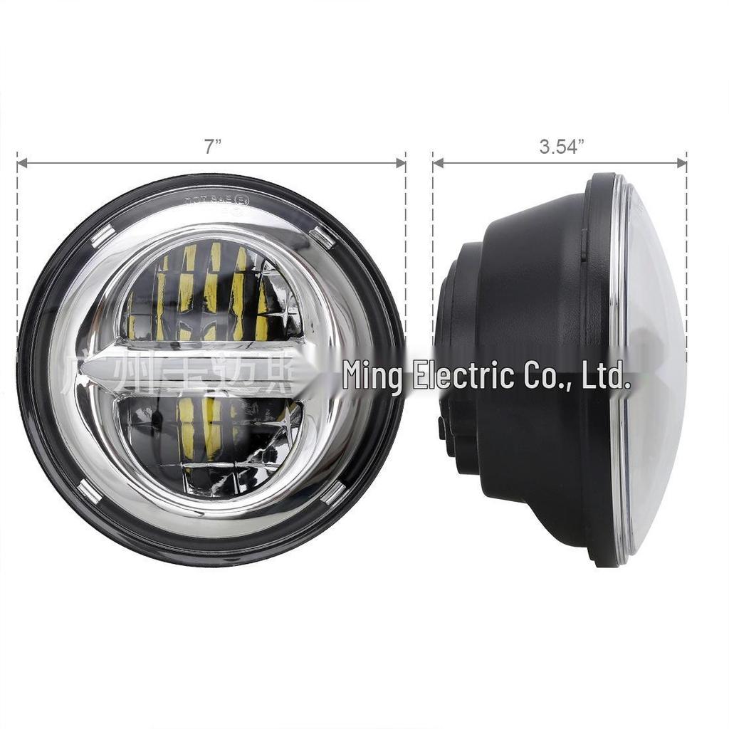 7-inch LED Headlight 50W High-Brightness High/Low Beam for Harley & Wrangler Motorcycles
