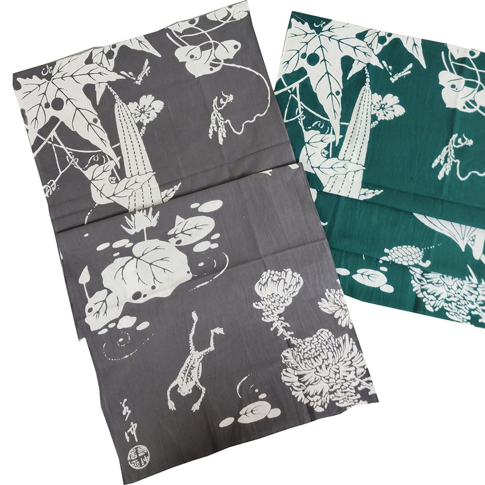 Geisodo Tenugui by Genpo (Tenugui) Jakuchu, Yaoka, Gray, T-9