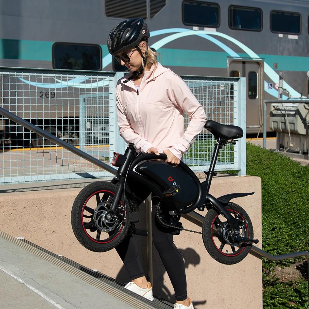 Электровелосипед DYU D3F 14" Мотор 250 Вт Складной Городской Электровелосипед 36В 10Ач Двойной Дисковый Тормоз Максимальная Скорость 25 км/ч Максимальная Нагрузка 120 кг