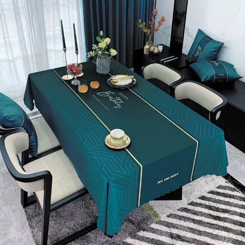 Современная минималистичная скатерть, украшение для кухни, покрытие для обеденного стола, водонепроницаемая и маслостойкая скатерть