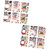 12x Christmas Stickers Make A Face Decoration Wall Party Game