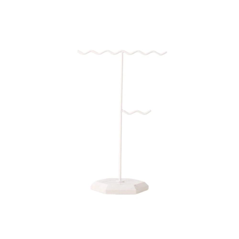Wave-Shaped Top Metal Jewelry Organizer Decorative Modern Necklace Holder Creative Space Saving Jewelry Display Stand Gifts