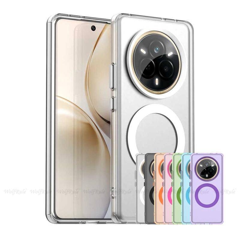 Для Realme 14 Pro Plus Чехол Чехол OPPO Realme 14 Pro Plus Capas Бампер Беспроводная зарядка Магнитный Матовый Funda Realme 14 Pro Plus