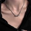 Elegant Titanium Steel Round Pendant Necklace For Unisex Fashionable Style