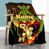 Warner Bros. Movies (4) Customize Text Blanket Gift Personalized Blanket Warmthful Decor Versatile for Living Room Nap Bed Sofa All-Season Use