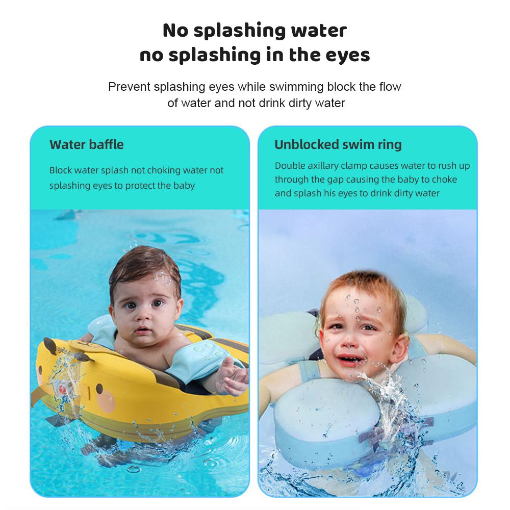 Mambobaby Baby Swim Float Non-inflatable Waterproof Baby Swimming Float Ring Kids Swim Trainer for