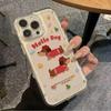 Милый рождественский такса Прозрачный чехол для телефона для iPhone 16 14 12 11 13 15 Pro Max Mini X XR XS 7 8 Plus SE Прозрачная крышка Fundas
