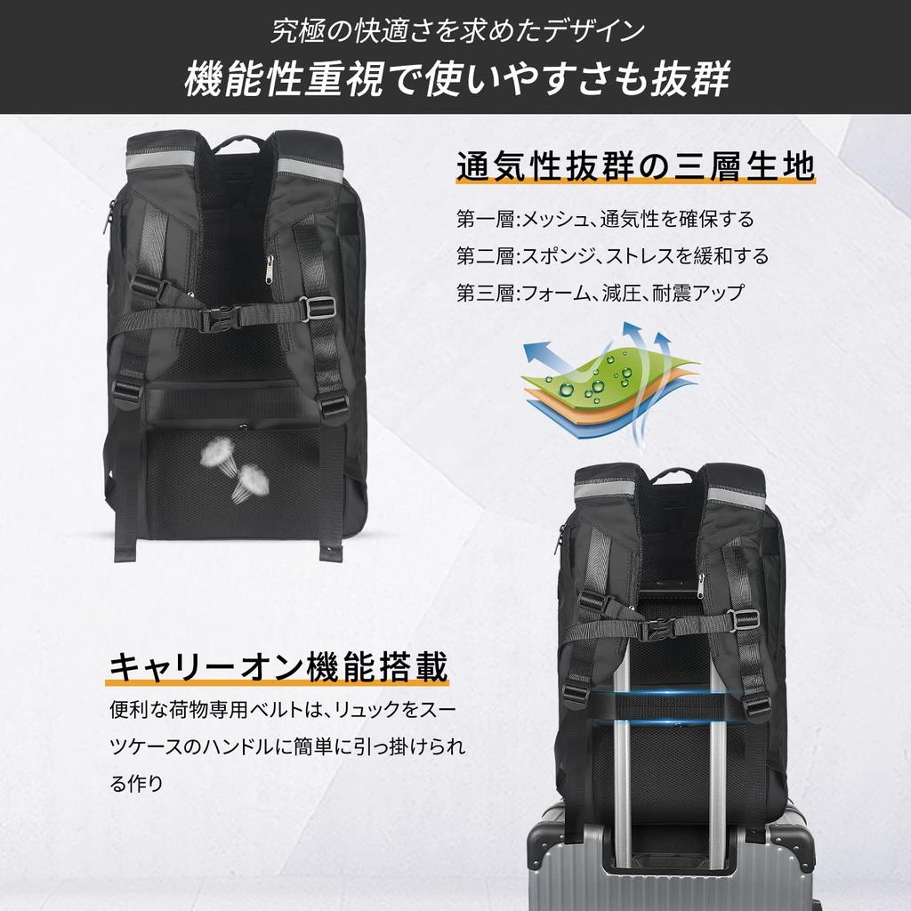 Business Waterproof Laptop 17 Inch Large A4 Multiple Mountain Unisex [AISFA] Backpack, Men's Rucksack, Rucksack, Rucksack, Bag, PC, 30L, Capacity,