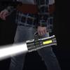 Фонарик COB с USB-зарядкой и боковой подсветкой, бытовой светодиодный многофункциональный пластиковый портативный светильник