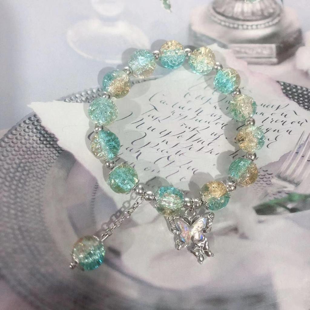 Браслет в китайском стиле с цветочным узором и бабочками - Элегантный сказочный дизайн, Идеальный подарок на день рождения для девушки