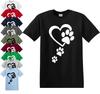 PAW PRINT T-SHIRT FOOT PRINT Reg Cut Cat Dog Love Gift Funny T-shirts Xmas Top T