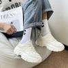 Spring Summer Women Fashion Sports Shoes Platform Mesh Breathable Running Sneakers Lace-up Chunky Vulcanized Shoes Walking Shoes