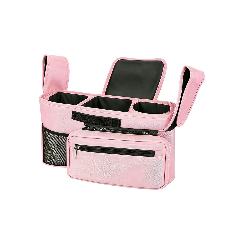 Stroller Hanging with Phone Pocket and Shoulder Strap - Baby Stroller Storage Bag for Diapers, Bottles, and Toys