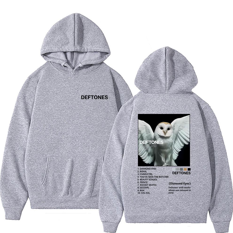 Худи с принтом Rock Band Deftones Diamond Eyes Мужское Женское Альтернативный Хэви-метал Уличная одежда Мужские Повседневные Худи Оверсайз