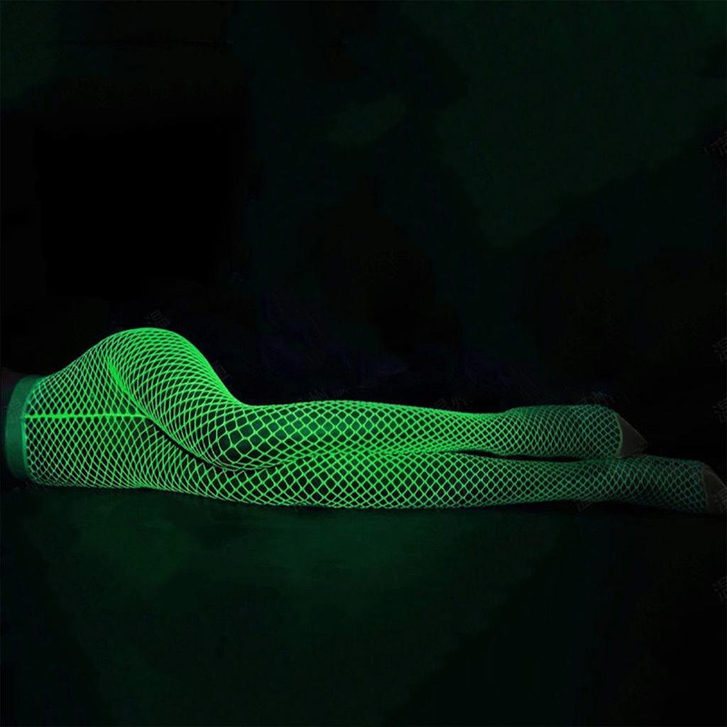 Женские однотонные сексуальные ажурные светящиеся рыболовные сетчатые колготки светящиеся и кокетливые сексуальные сетчатые носки для вечеринок в баре Medias