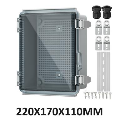 DaierTek Уличный WiFi-бокс Погодозащищенный запираемый уличный WiFi-бокс Пластиковый водонепроницаемый бокс для переключателя/маршрутизатора 8,7x6,7x4,3