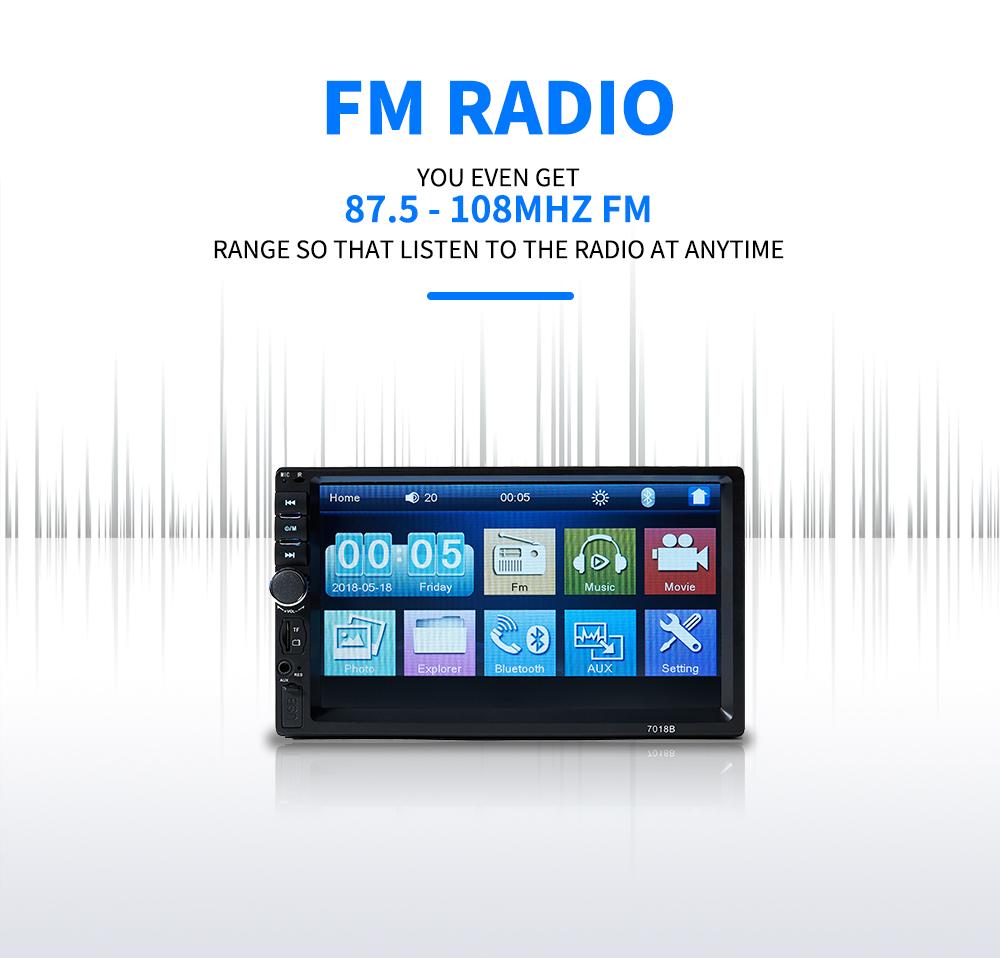 2 Din автомобильный радиоприемник 7 дюймов HD Автомагнитола Мультимедиа MP5 Плеер Стерео Bluetooth USB TF FM Toyota Honda или с камерой заднего вида