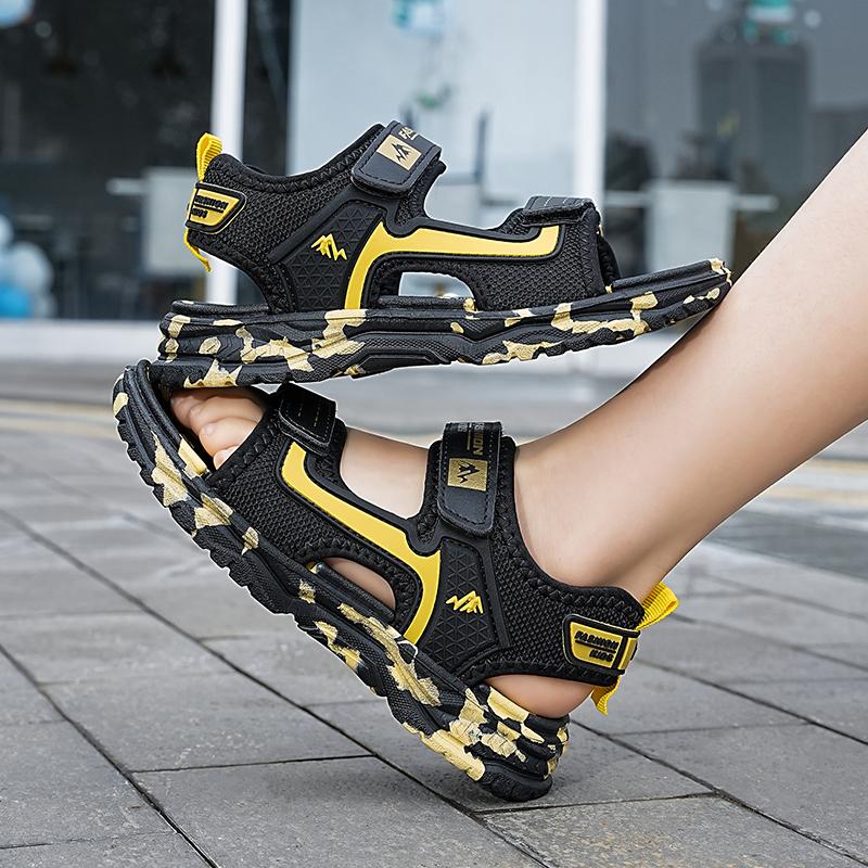 Летние модные сандалии для мальчиков Пляжная обувь Тапочки Спортивная обувь для подиума Обувь для активного отдыха на реке