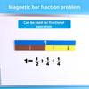 Плитка с магнитными дробями, математические манипуляции, практическое визуальное обучение, блоки с радужными дробями, образовательный комплект для начальной школы для детей